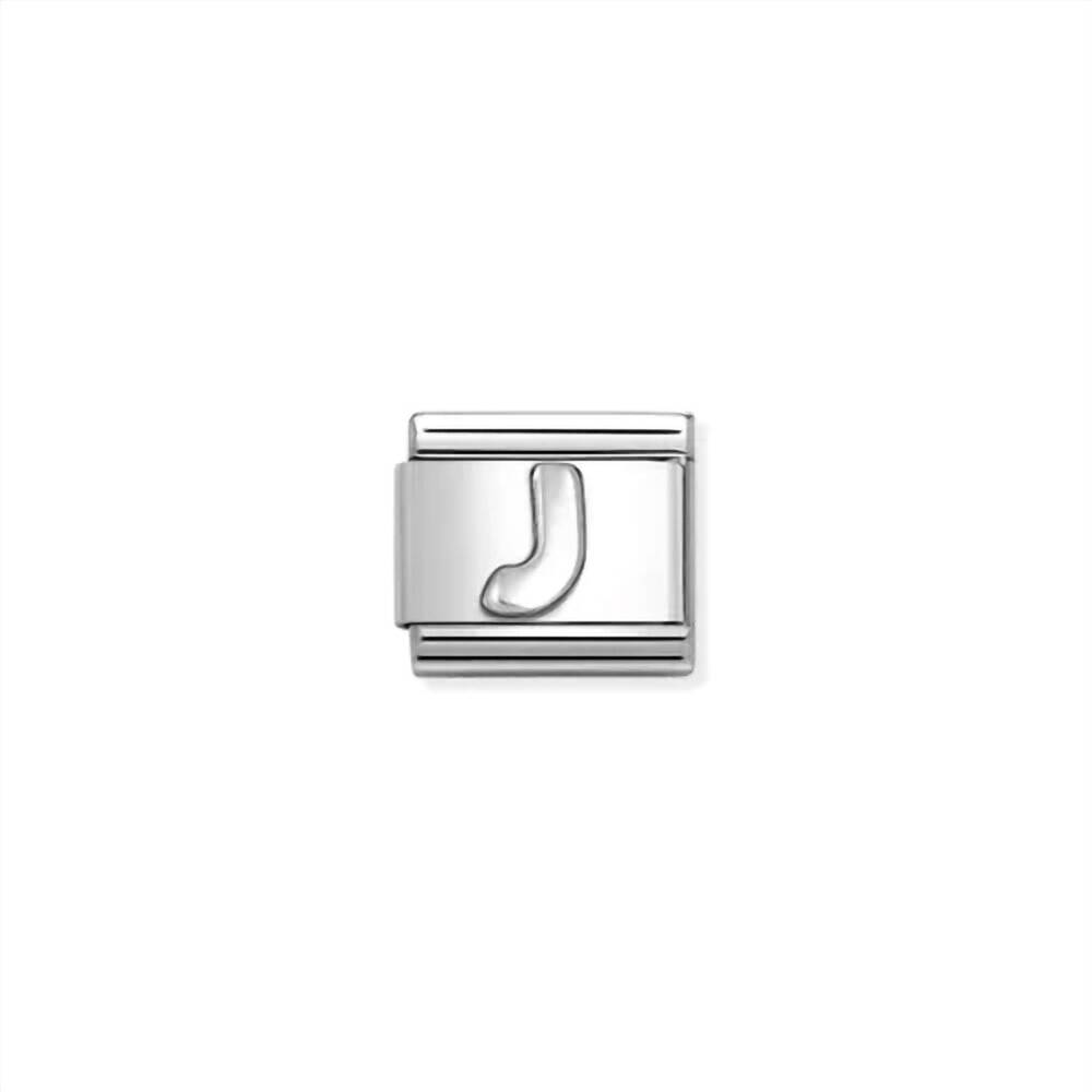 NEW NOMINATION composable classic letter links in j silver